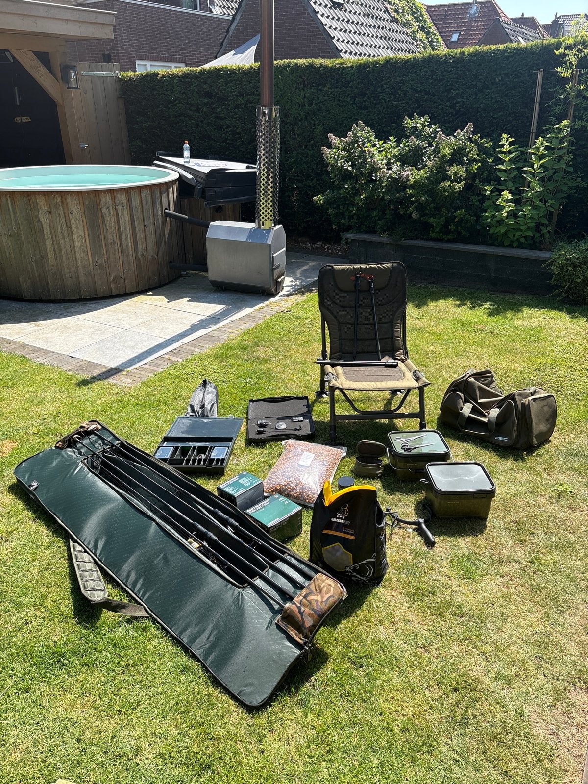 Complete Karper vis set - Nieuw! Buitenkansje!, Watersport en Boten, Hengelsport | Karpervissen, Ophalen of Verzenden, Nieuw, Complete set