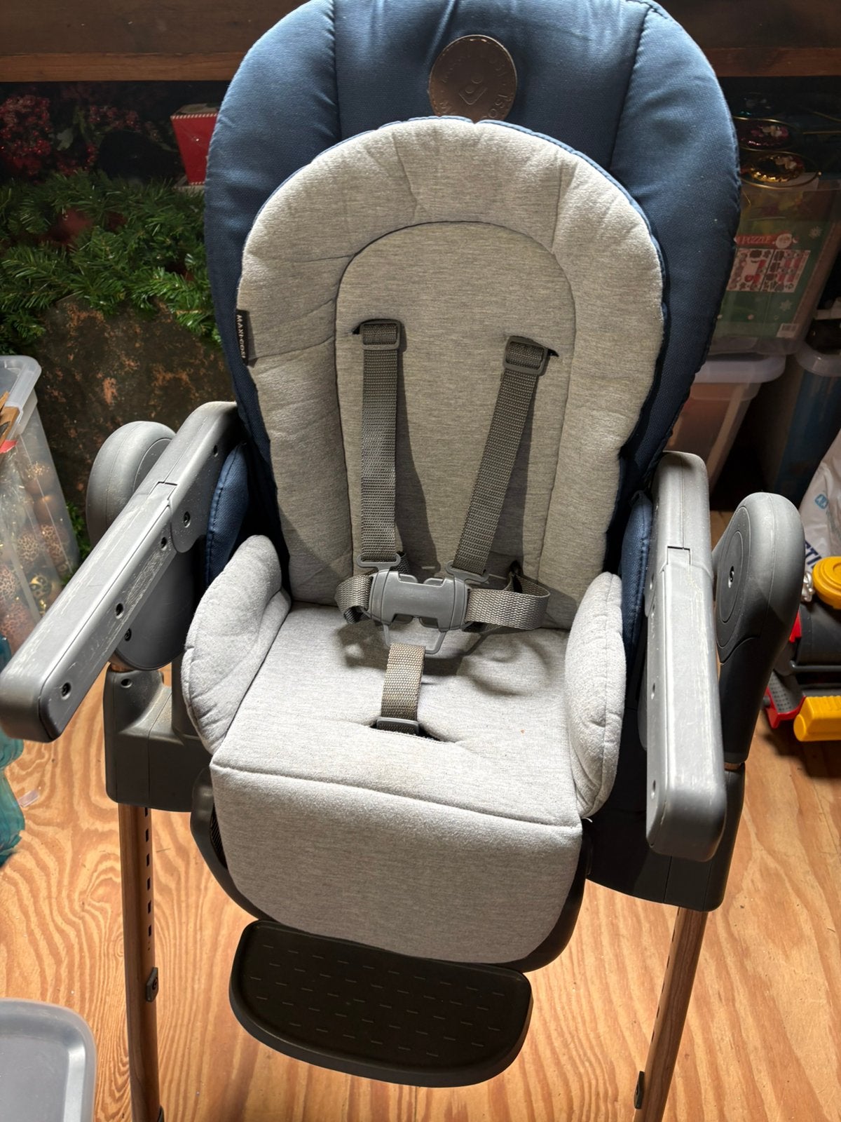Maxi Cosi Minla kinderstoel blauw grijs, Kinderen en Baby's, Ophalen, Zo goed als nieuw, Meegroeistoel