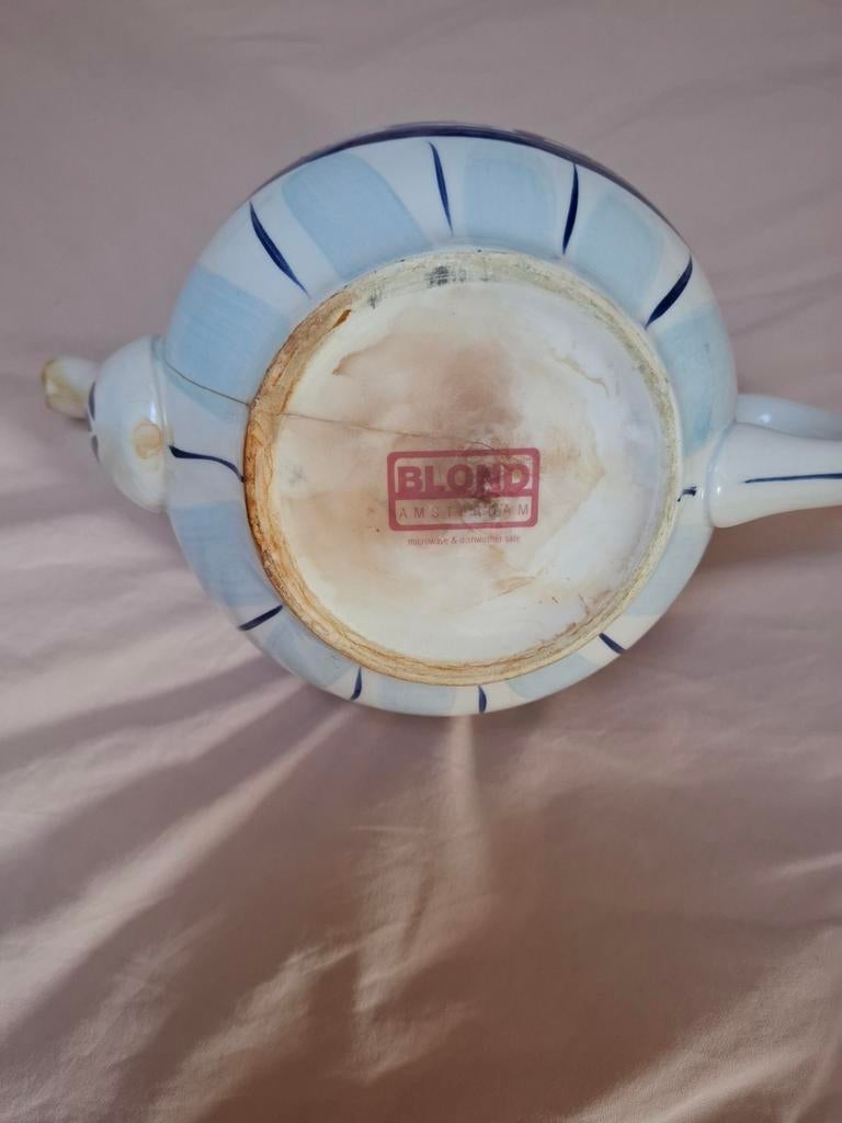 Blond Delfts Blauw theepot, Huis en Inrichting, Gebruikt, Blond Amsterdam, Overige typen, Ophalen of Verzenden