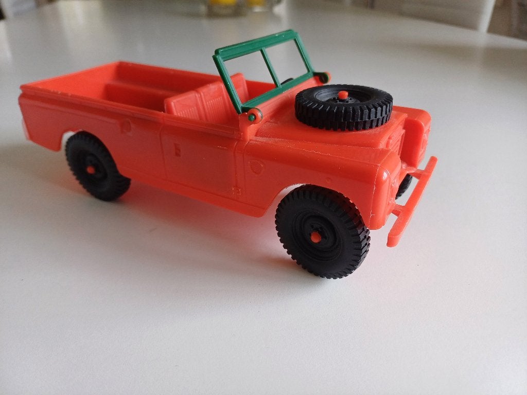 Vintage kunstof land rover 1/21 GP brevettato made in Italy, Ophalen of Verzenden, Gebruikt, Auto
