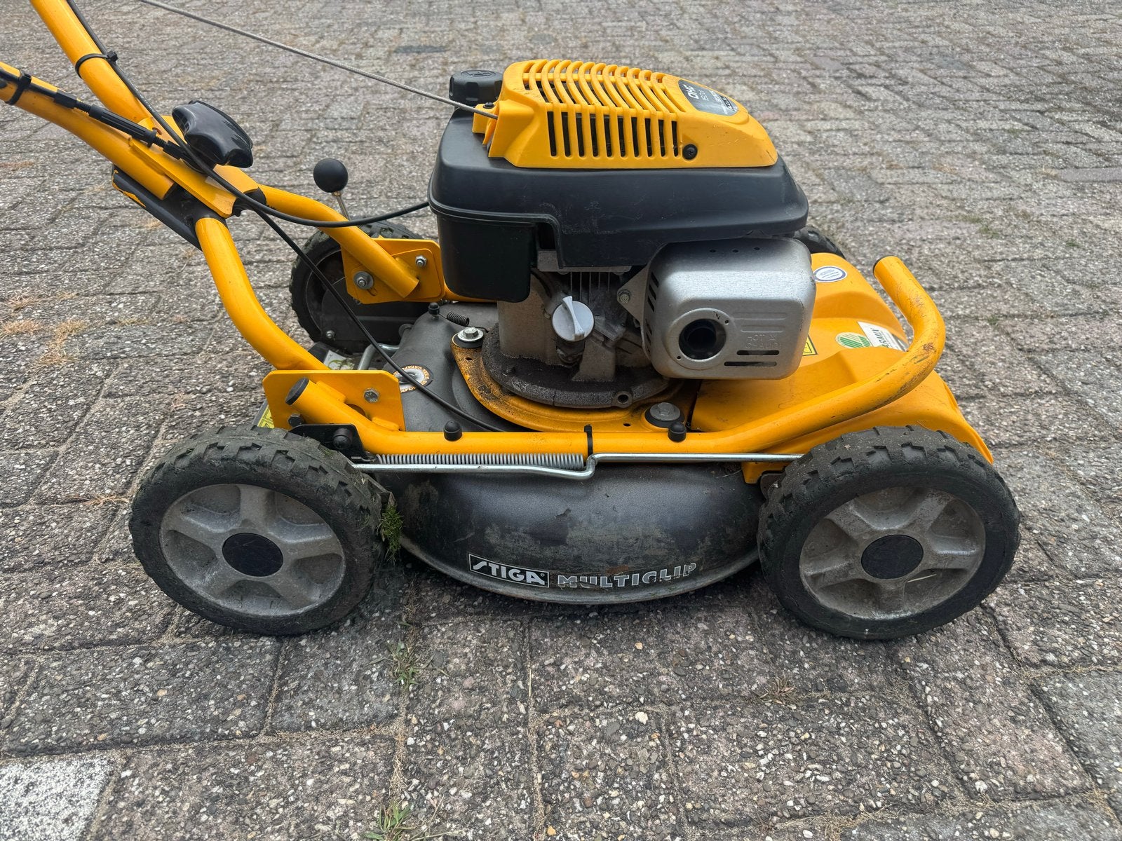 Stiga Multiclip Pro 50 Svan Benzine Grasmaaier Honda OHC, Cirkelmaaier, Gebruikt, Mulchfunctie, Ophalen of Verzenden