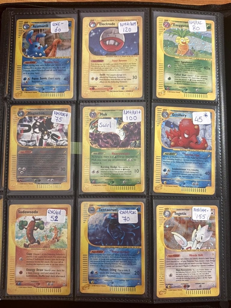 Pokemon Aquapolis kaarten, Ophalen of Verzenden, Zo goed als nieuw, Meerdere kaarten