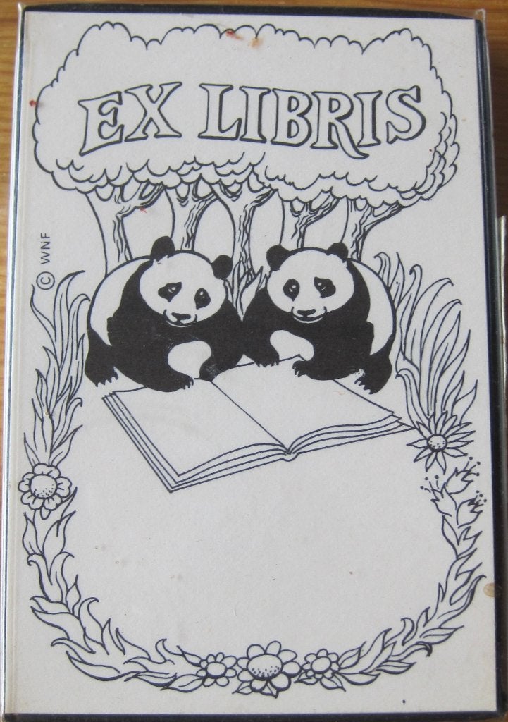 doosje met 50 ex libris velletjes met afbeelding van panda, Verzamelen, Ophalen of Verzenden, Nieuw
