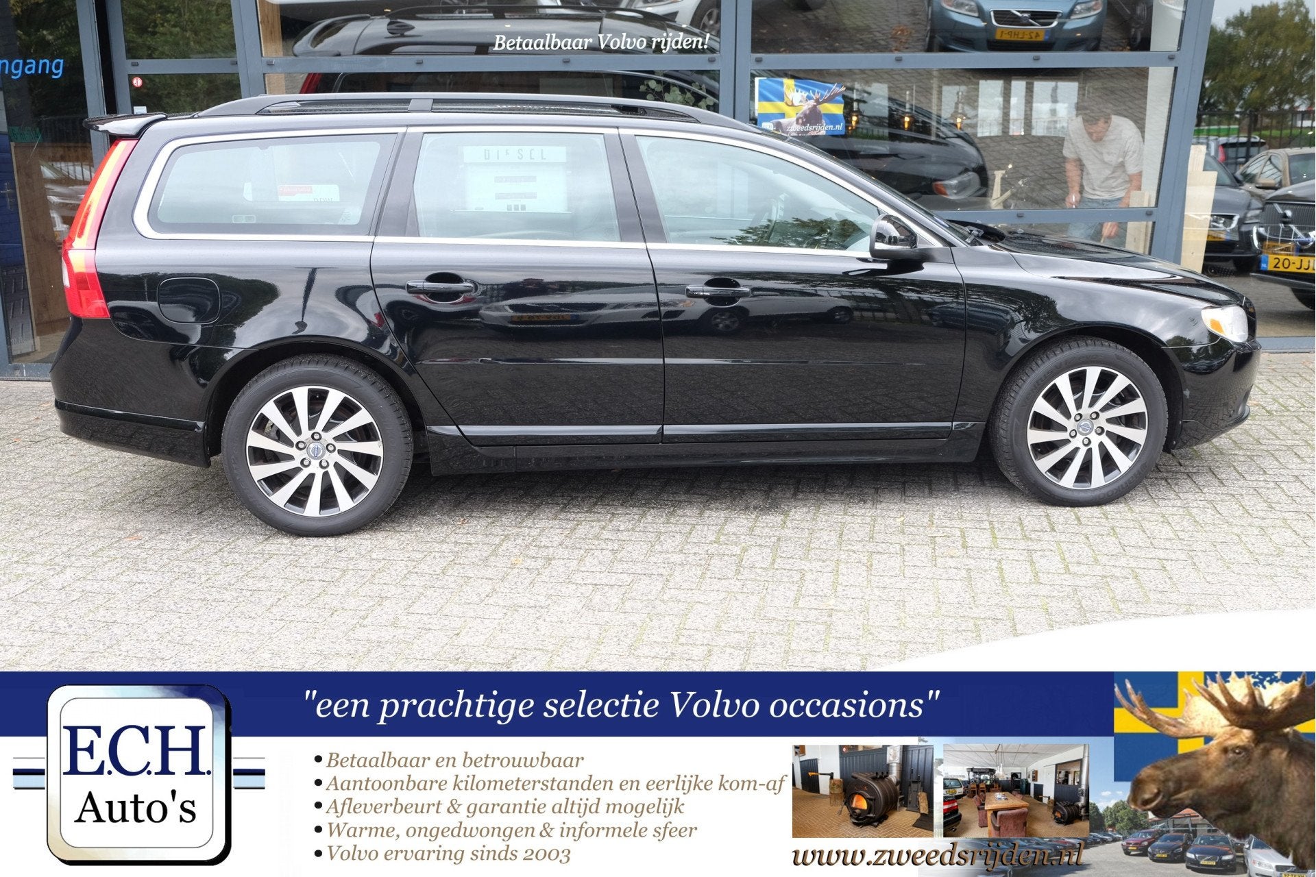 Volvo V70 T4 180 pk Limited Edition, Leer, Schuifdak, Blueto, Voorwielaandrijving, Euro 5, 15 km/l, 4 cilinders
