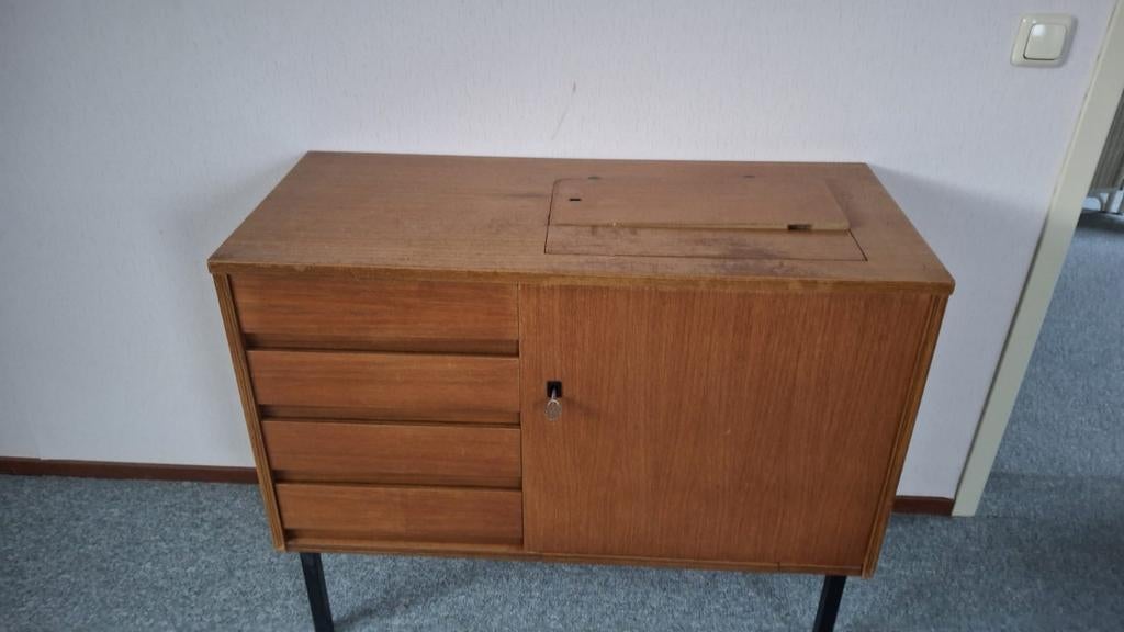 Leuk retro vintage naaikastje, Ophalen, Gebruikt, 50 tot 100 cm, 25 tot 50 cm