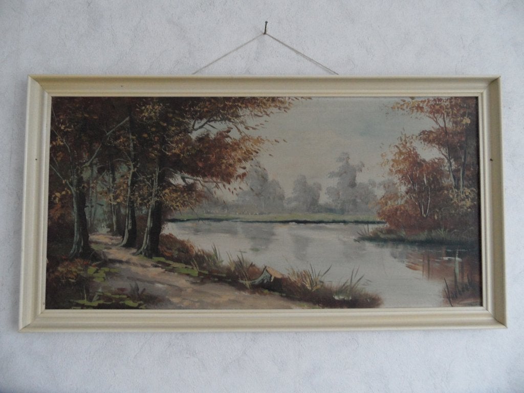 vintage schilderij - hollands stilleven - herfst - Verbeek, Ophalen of Verzenden, Klassiek, Ingelijst, Stilleven
