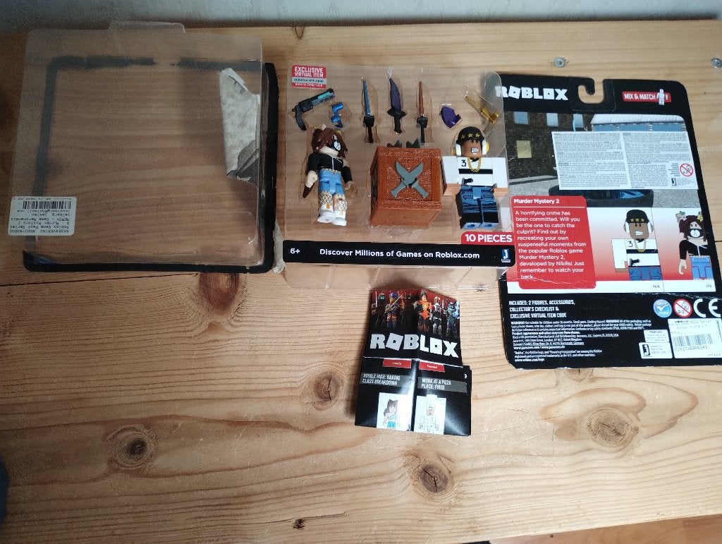 Roblox Murder Mystery 2 Game Pack actiefigurenset. 10 delig, Ophalen, Zo goed als nieuw