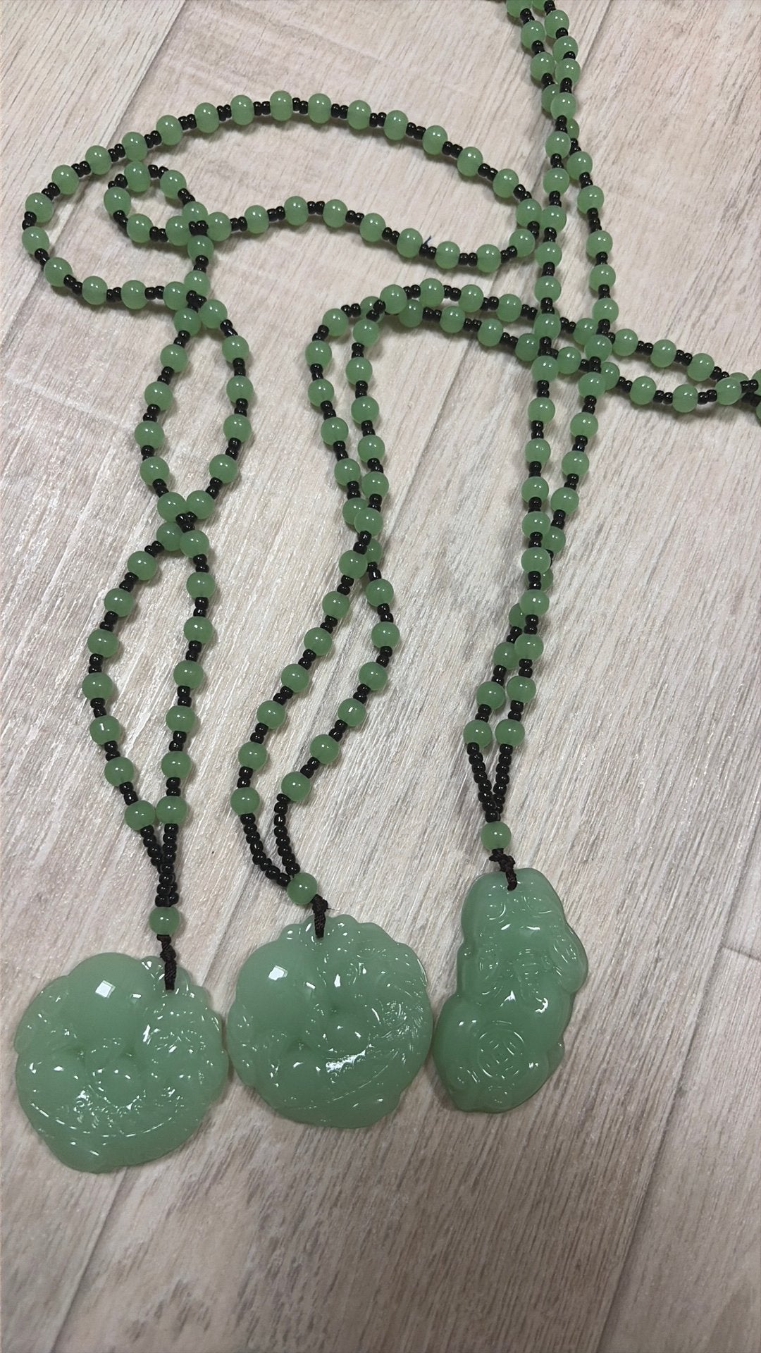 Jade pendant necklace, Ophalen of Verzenden, Nieuw, Groen, Steen of Mineraal