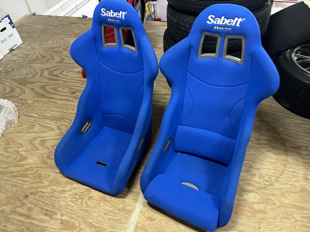Set van 2 Sabelt Kuipstoelen Blauw (Prima staat / FIA verl), Auto diversen, Autosport-onderdelen, Ophalen, Gebruikt