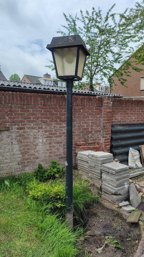 Tuin Lantaarnpaal, Tuin en Terras, Buitenverlichting, Gebruikt, Staande lamp, IJzer, 50 tot 250 watt, Netvoeding, Waterbestendig