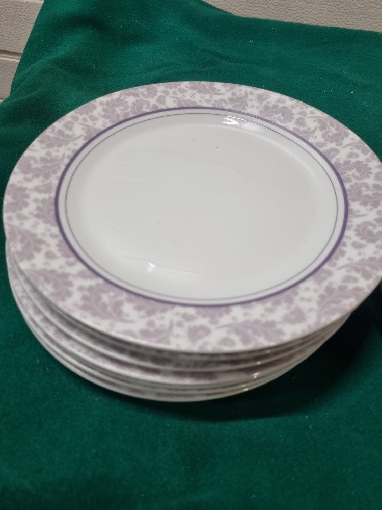 bordenset bellagio met lila rand 22 stuks, Ophalen of Verzenden, 'T Olde Gre-j, Info@toldegrej.nl, Endepoelstraat 20f Didam
