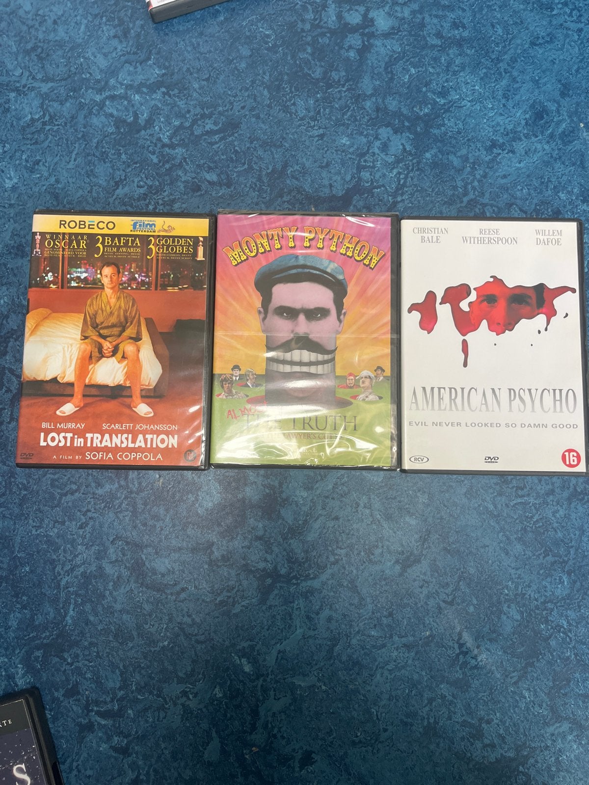 Lost in Translation, Monty Python, American Psycho DVD's, Vanaf 16 jaar, Nederlands, Ophalen of Verzenden, Gebruikt