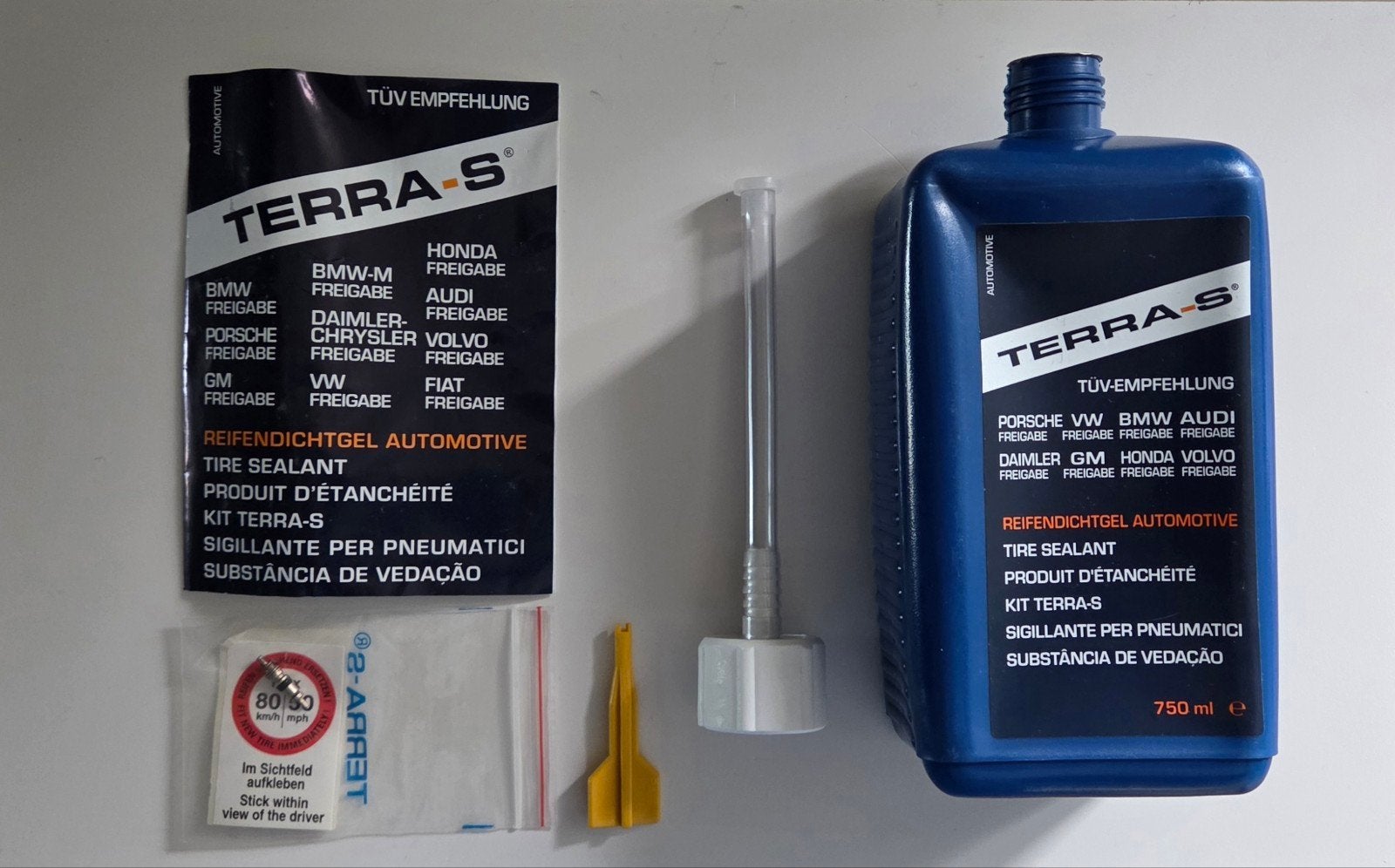 Terra-S bandenreparatieset - Nieuw maar zonder  12v compress, Ophalen of Verzenden, Nieuw