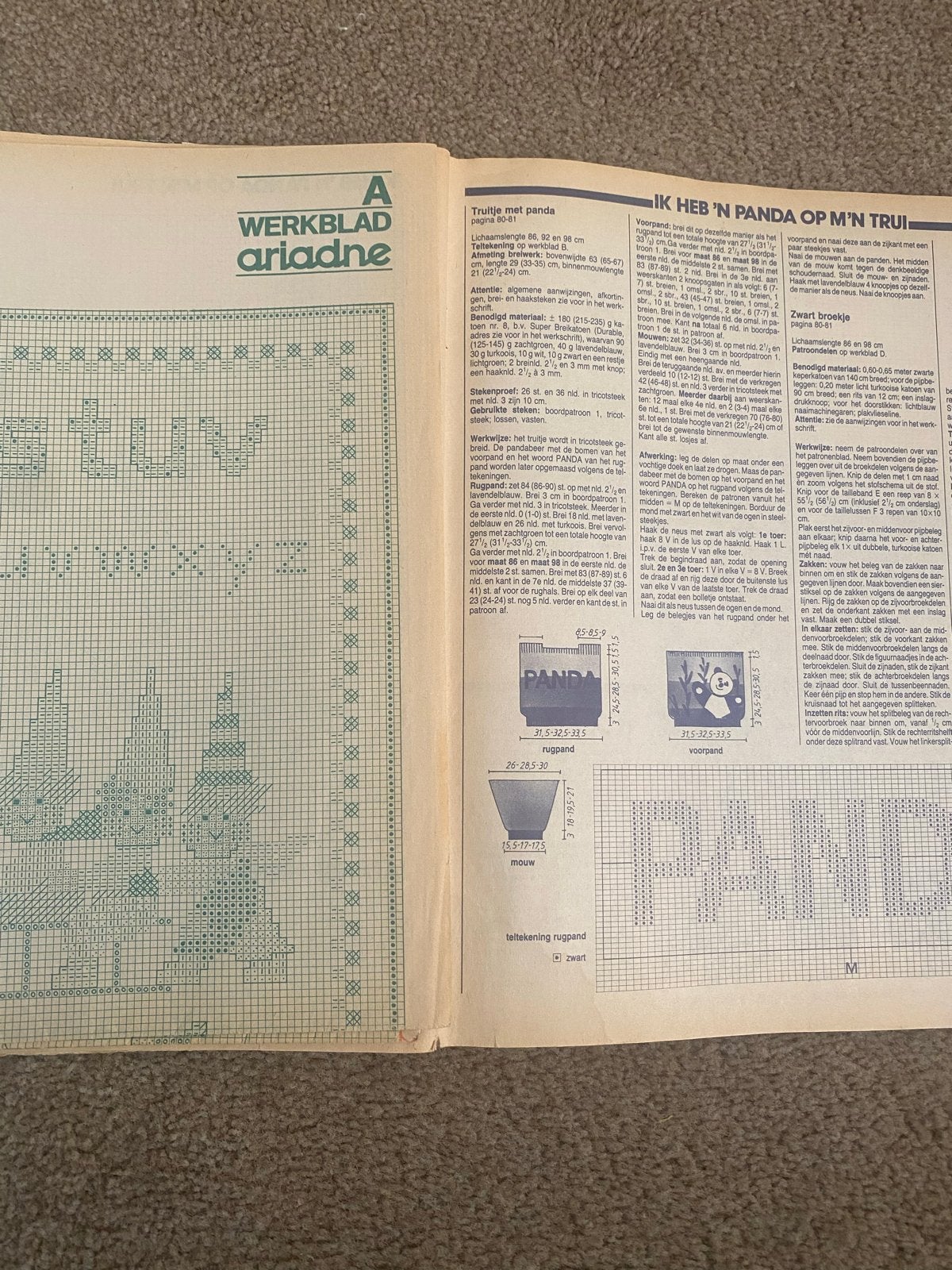 Ariadne Extra Baby en Peuter Handwerkblad met patronen, Hobby en Vrije tijd, Kledingpatronen, Overige merken, Kind, Ophalen of Verzenden