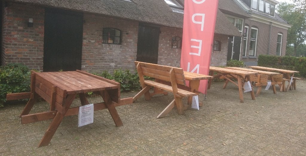 50% KORTING TUINMEUBELEN, Ophalen, Zo goed als nieuw, Rechthoekig, Hout