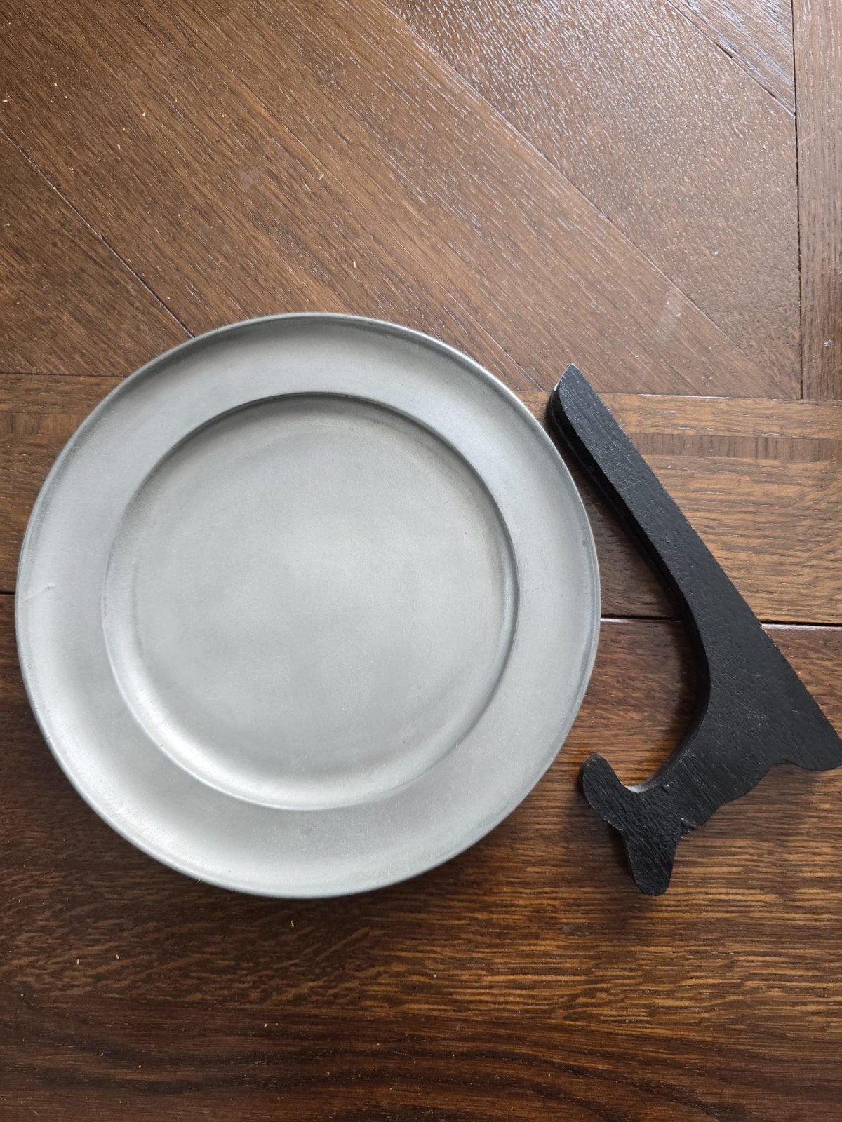 zilvertin glad bord 92%77, Ophalen of Verzenden