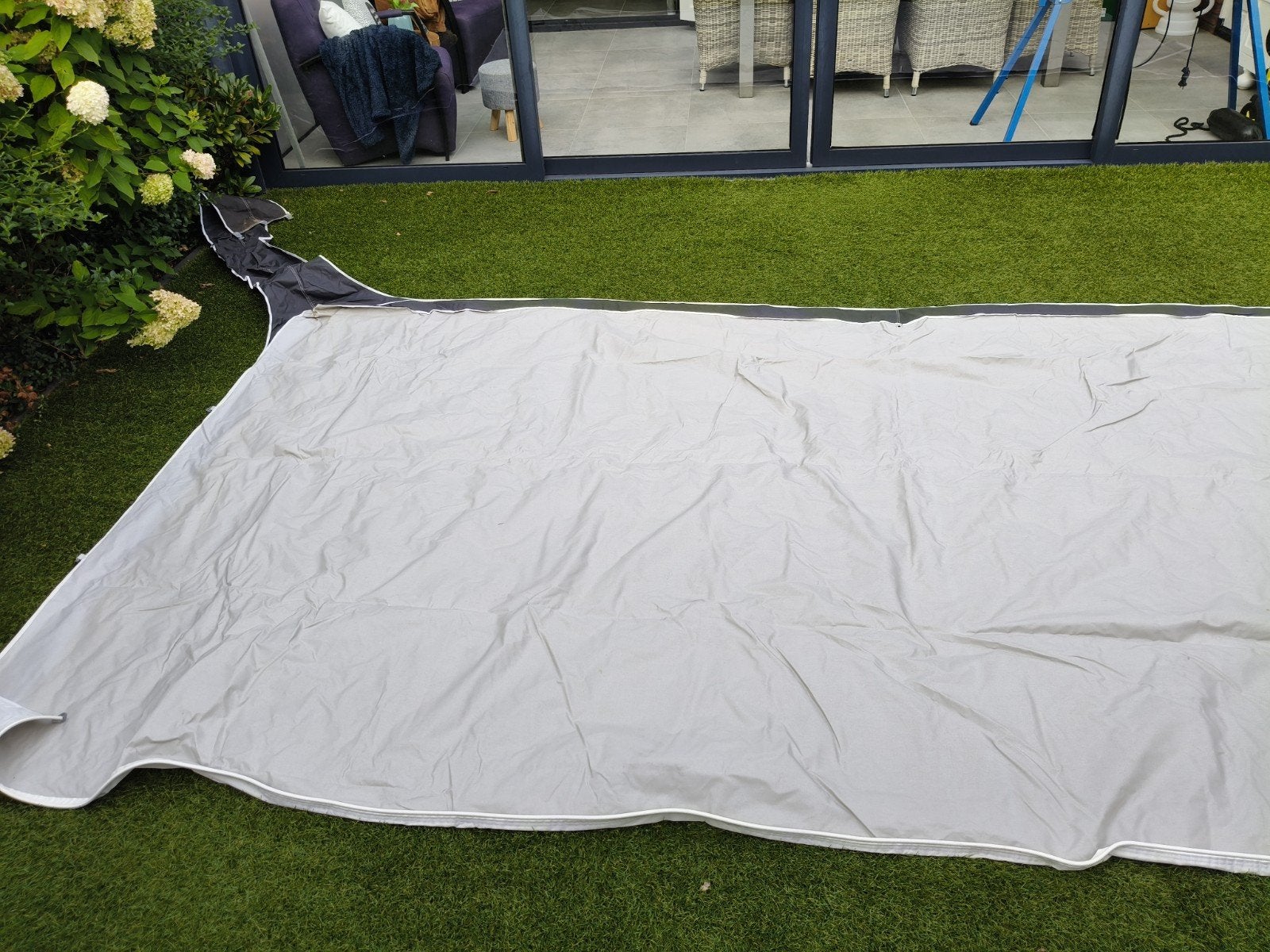 Caravan luifel met pees 440 x 210 gebruikt, maar igst, Ophalen, Gebruikt