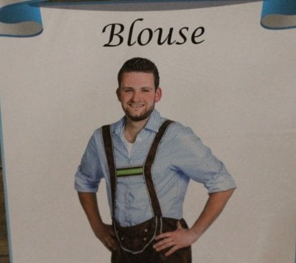 Oktober of Tiroler feest blouse mt M, Ophalen of Verzenden, Nieuw, Maat 48/50 (M), Overige thema's