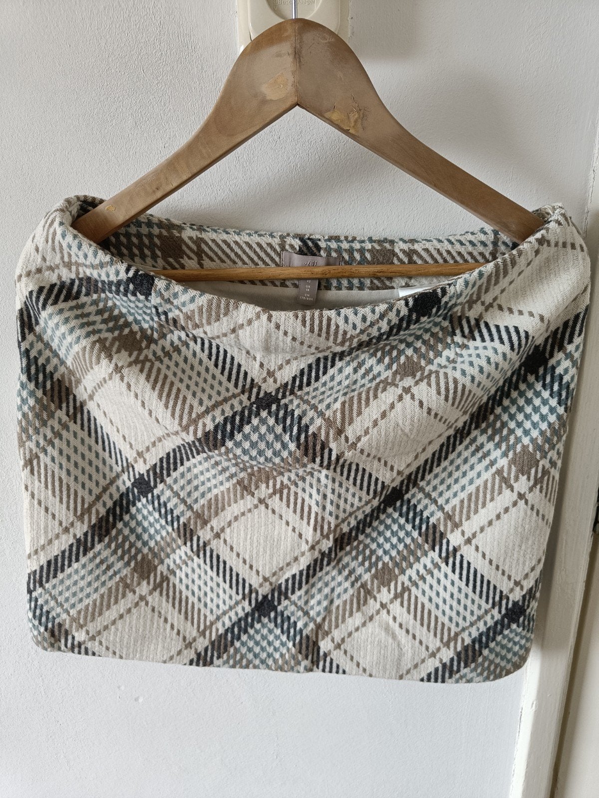 Wolmix Ruit College Style korte mini Rok Maat 42, Kleding | Dames, Rokken, Beige, Maat 42/44 (L), Ophalen of Verzenden, Zo goed als nieuw