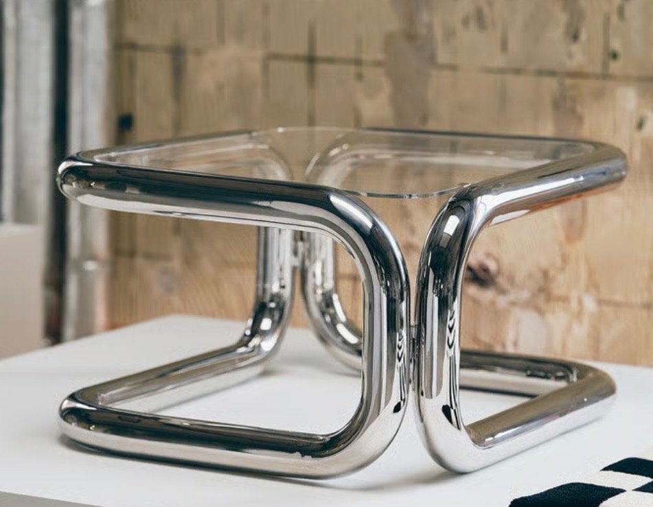 Wanhopig gezocht: Konstrunda tafel (chroom/glas), Gebruikt, Vierkant, Glas, 5 – 50
