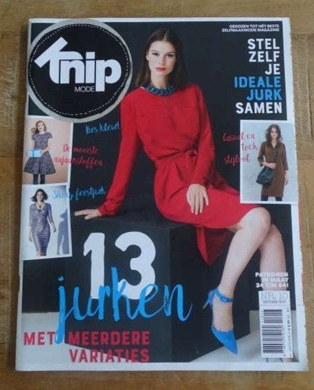 Knipmode nr. 10 oktober 2017 alle patronen in maat 34 t/m 54, Verzenden, Zo goed als nieuw, Vrouw, Knipmode