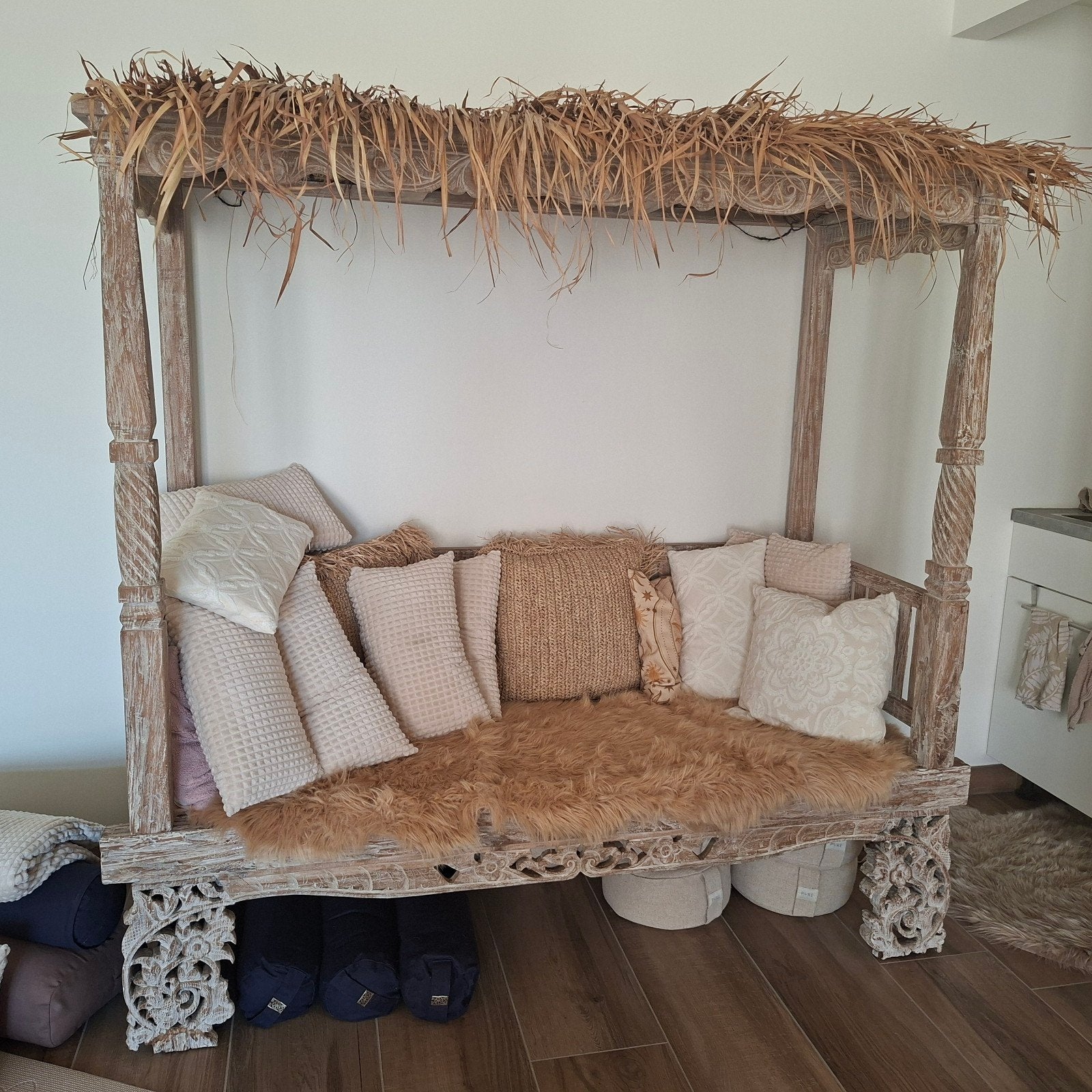 Bali loungebank XL, Ophalen, Nieuw, Teakhout