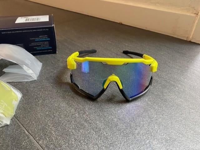 Fietsbril rogelli switch fluor yellow, Fietsen en Brommers, Fietsaccessoires | Fietskleding, Rogelli, Nieuw, Ophalen of Verzenden
