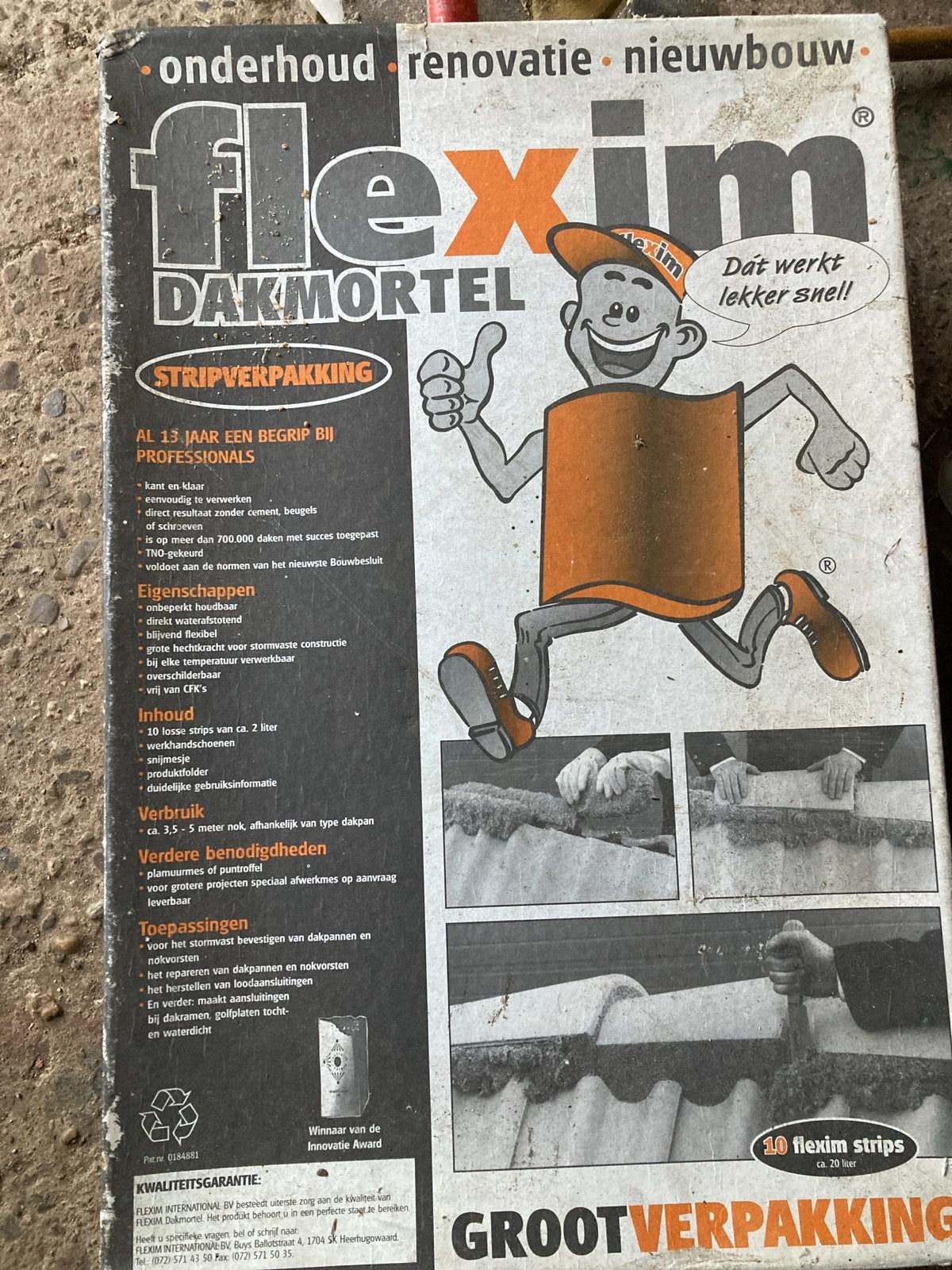 Flexim Dakmortel  - 20 liter, Ophalen, Overige materialen, Zwart, Overige typen