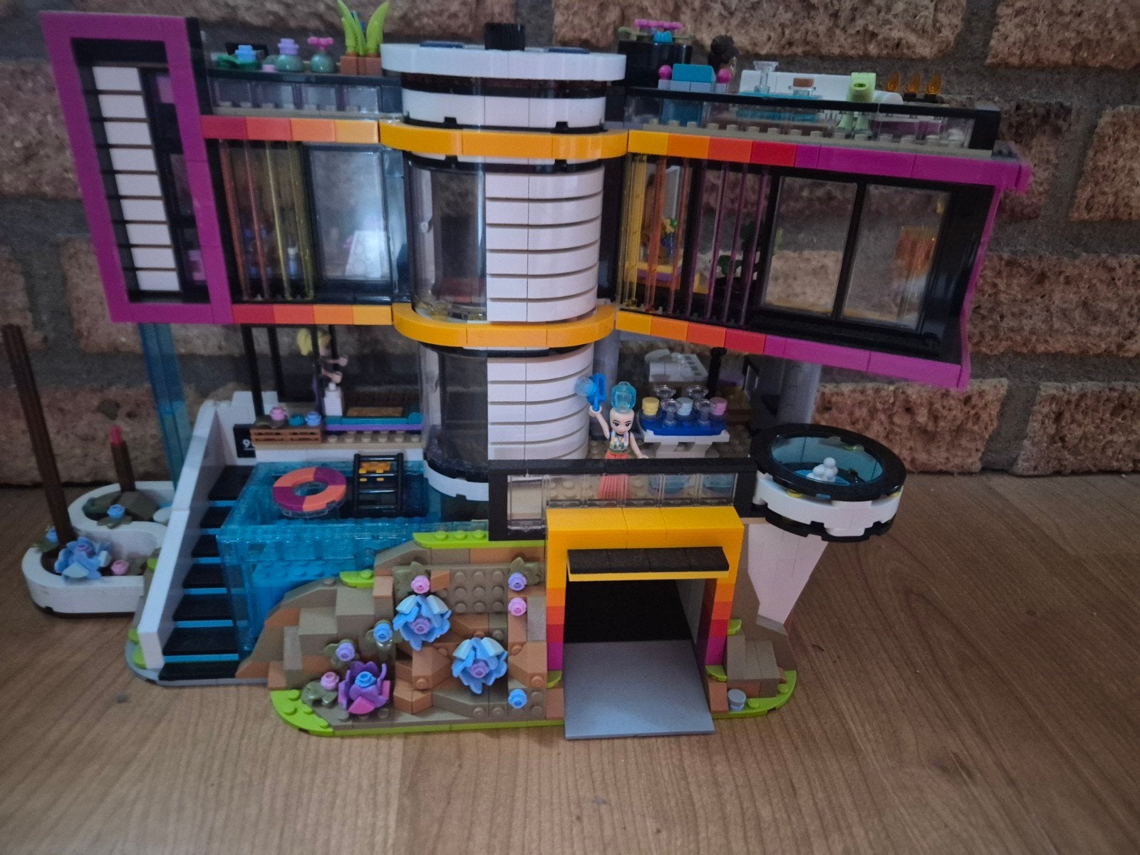 Lego Friends Luxe Villa met zwembad - vast geplakt, Gebruikt, Lego, Friends, Ophalen of Verzenden
