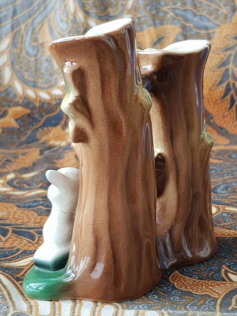 Boom en schaap oud Hornsea dubbel vaasje uit Engeland 12 cm., Ophalen of Verzenden