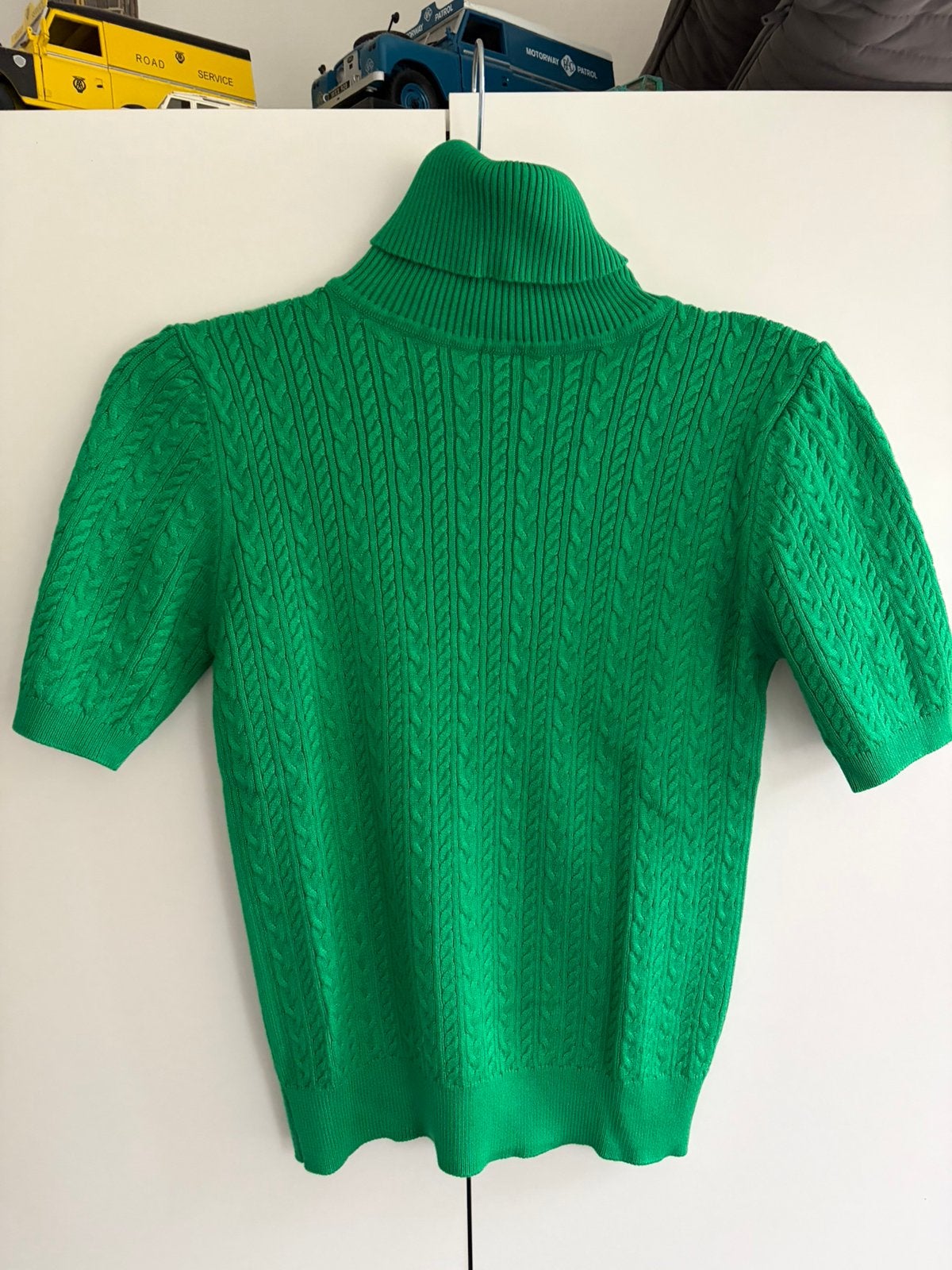 Groene coltrui korte mouw, Verzenden, Zo goed als nieuw, Maat 38/40 (M), Groen