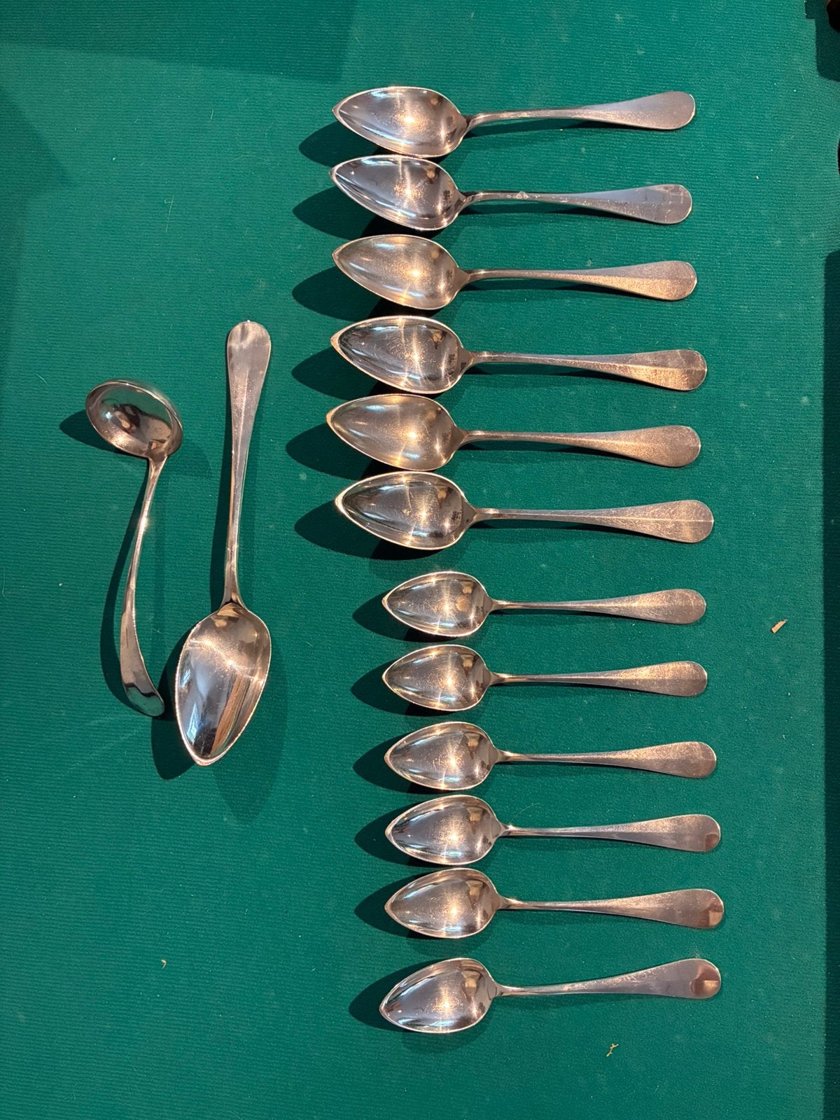 Christofle Fidélio verzilverd 14 stuks, Ophalen of Verzenden, Gebruikt, Zilver