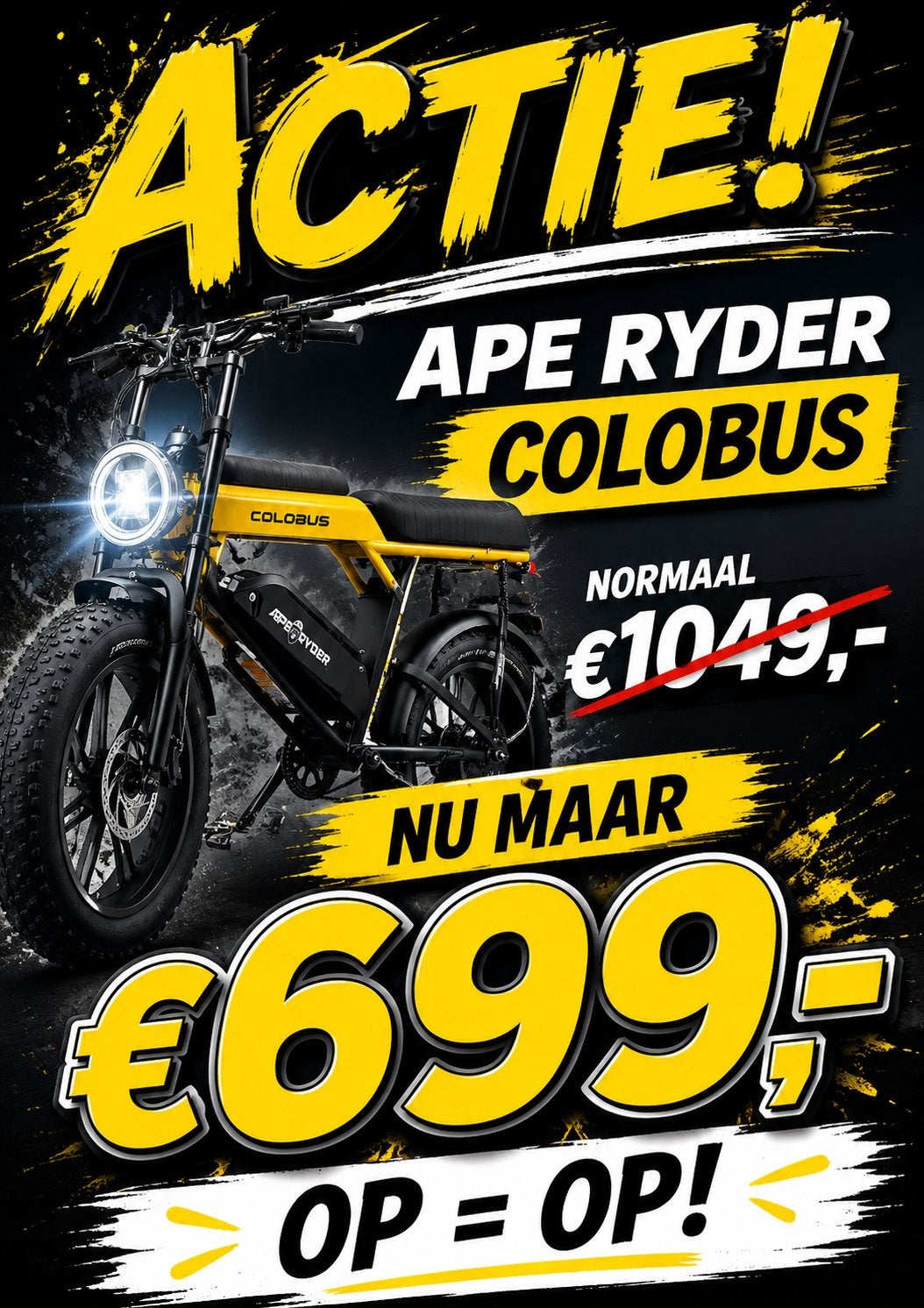 Ape Ryder Colobus E-bike - Laatste aantallen! Fatbike v20pro, Fietsen en Brommers, Ophalen, Nieuw, Overige merken