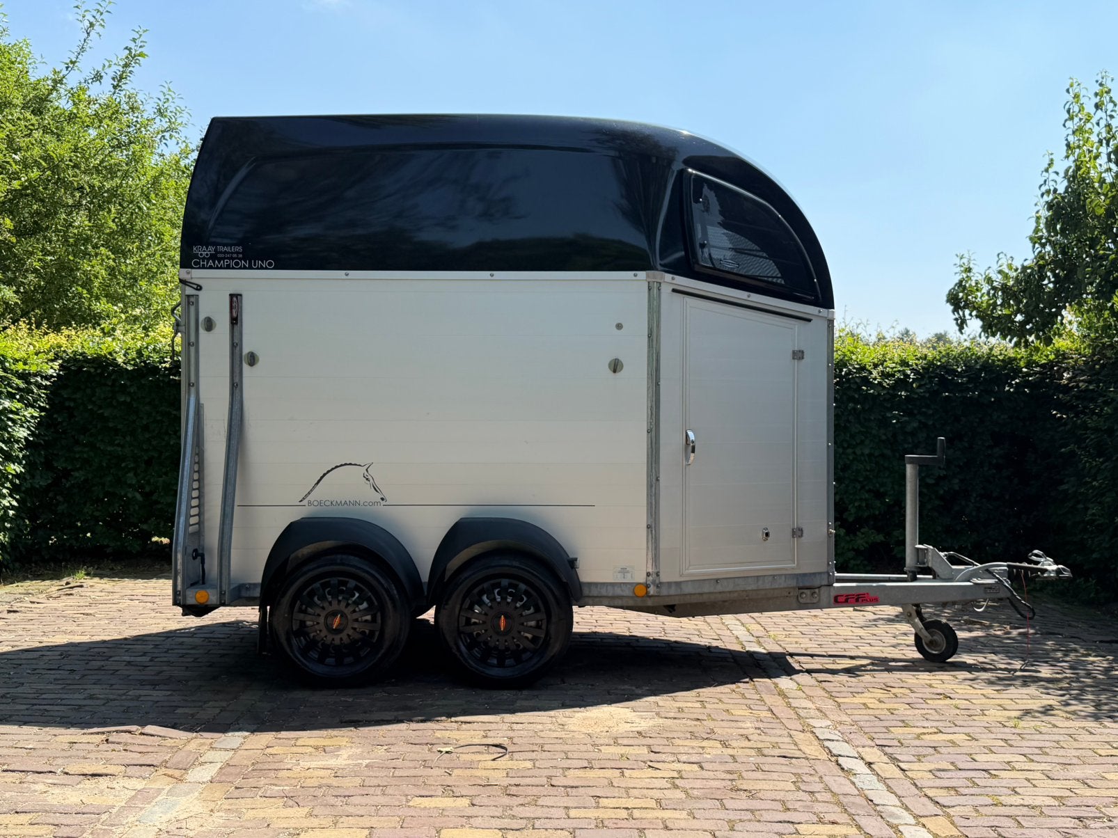 Nieuwstaat verkerende 1.5 paards bockmann uno vol aluminium, Dieren en Toebehoren, Paarden en Pony's | Trailers en Aanhangwagens