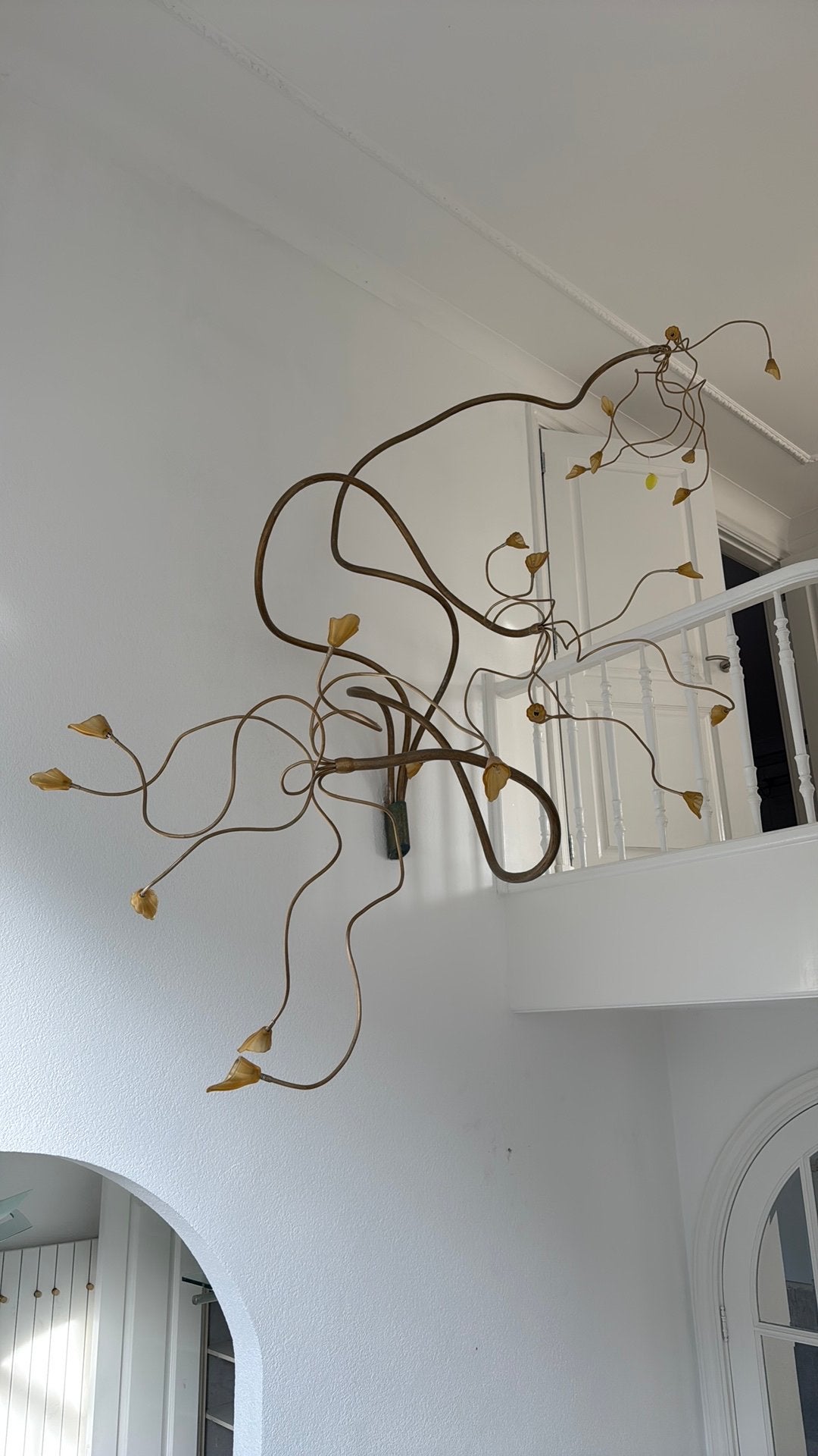 Grote kopere wandlamp, Ophalen, Gebruikt, Metaal, Wandlamp