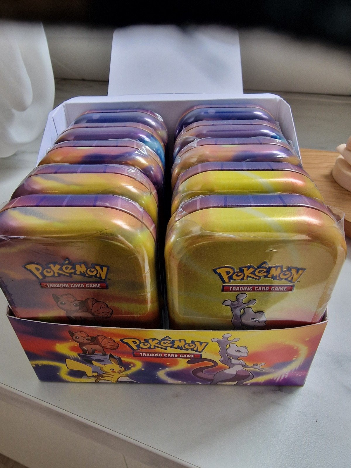Pokemon TCG Display Tin box  Scarlet & Violet  , English, Ophalen, Nieuw, Boosterbox, Foil