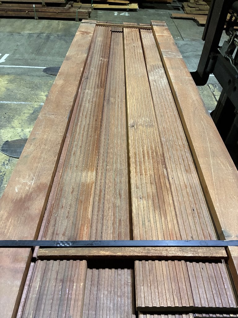 Massaranduba hardhout planken vlonderplanken 34x135mm, Ophalen, Nieuw, Hout