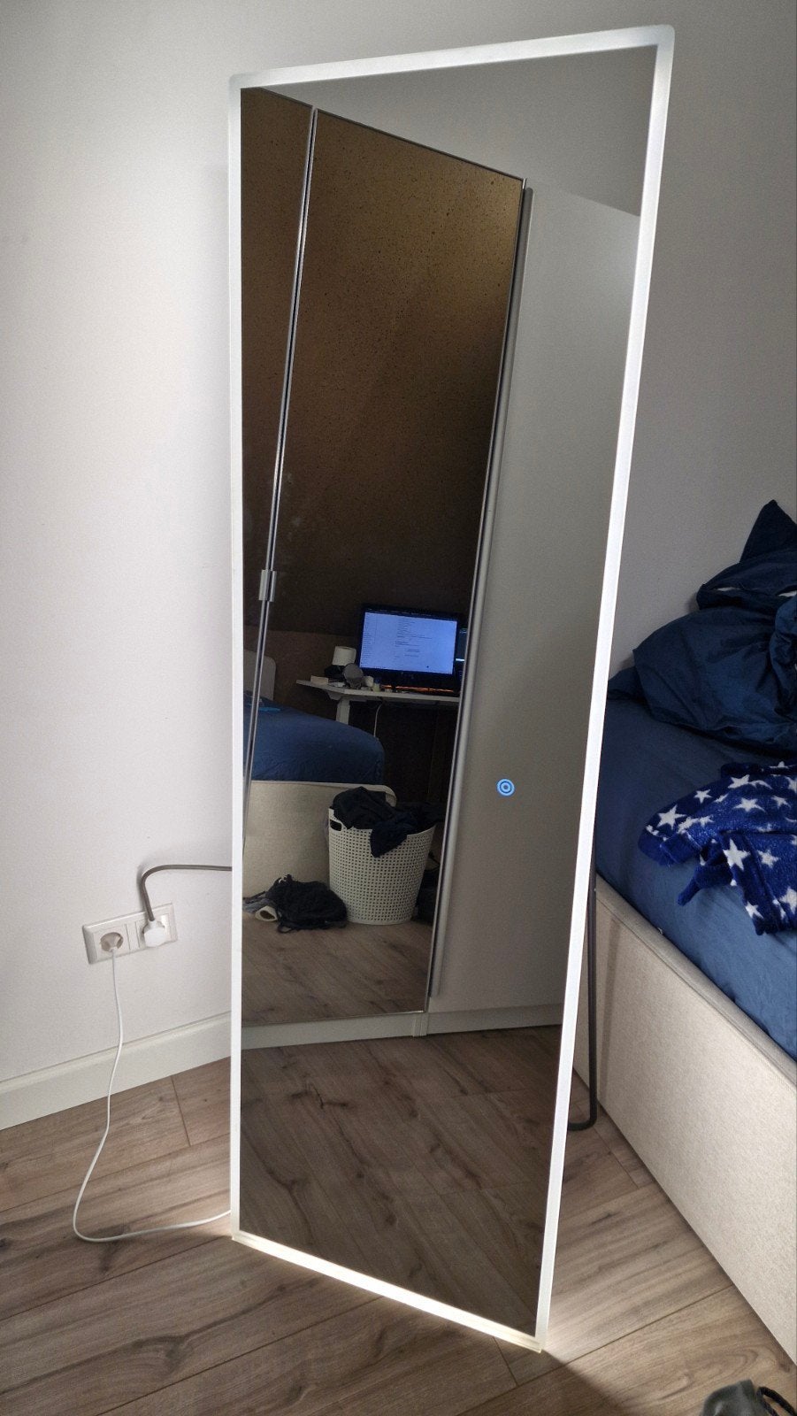 Sensa Home LED Passpiegel 160x50 cm met verlichting, Ophalen, Zo goed als nieuw, 150 tot 200 cm, Rechthoekig