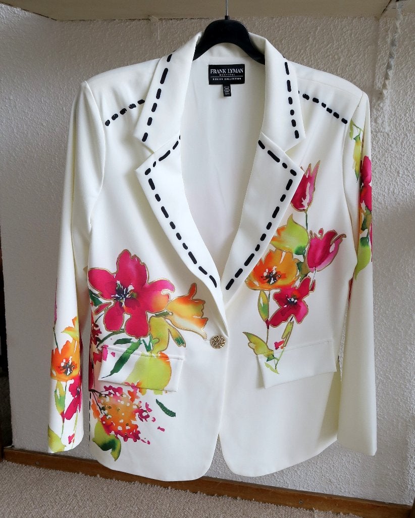 Fleurig jasjeFrank Lyman, maat 44, Kleding | Dames, Wit, Maat 42/44 (L), Ophalen of Verzenden, Zo goed als nieuw