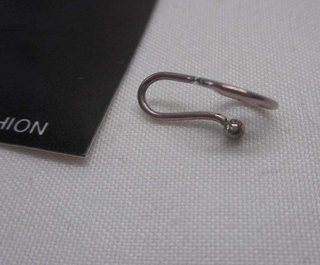 Zilveren neus piercing clips (zonder gaatje) nr.2028, Verzenden, Zo goed als nieuw, Zilver, Neuspiercing