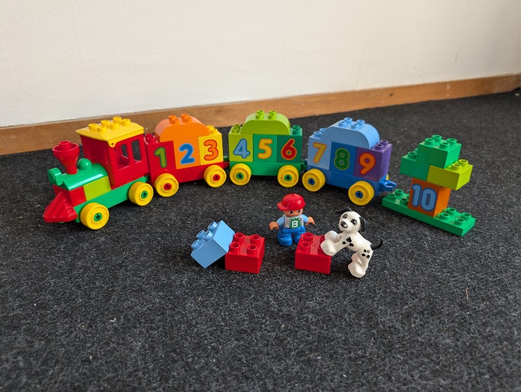 Duplo Getallentrein (10558) compleet, Ophalen, Gebruikt, Compleet, Duplo