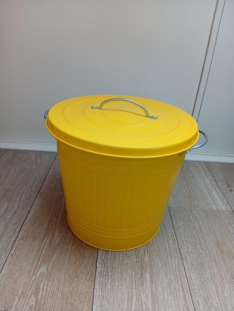 IKEA Knodd emmer/opbergton geel met deksel, Ophalen, Geel, Zo goed als nieuw, Opbergmeubel