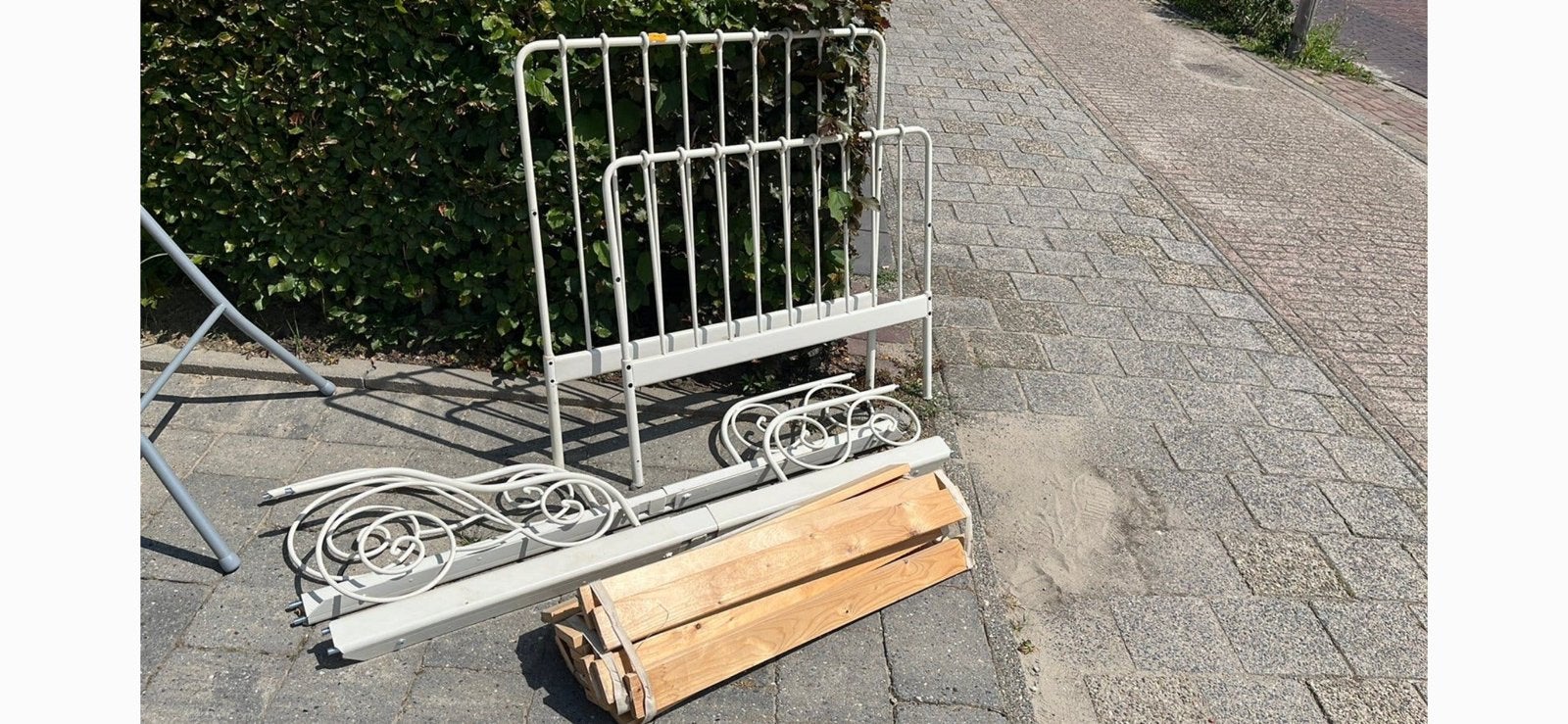 Gratis meegroei bed kind, Ophalen, Gebruikt, 70 tot 85 cm, Lattenbodem