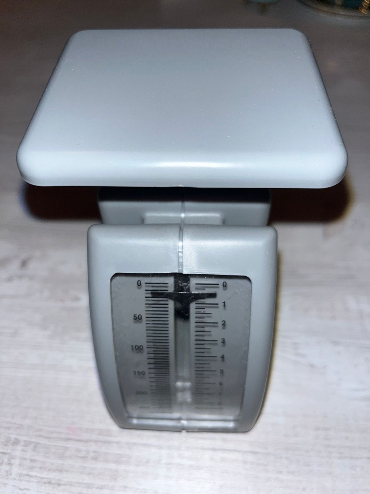 Vintage Keuken/brieven weegschaal - Grijs, Analoog, Ophalen, Keukenweegschaal, Gebruikt, Minder dan 10 kg