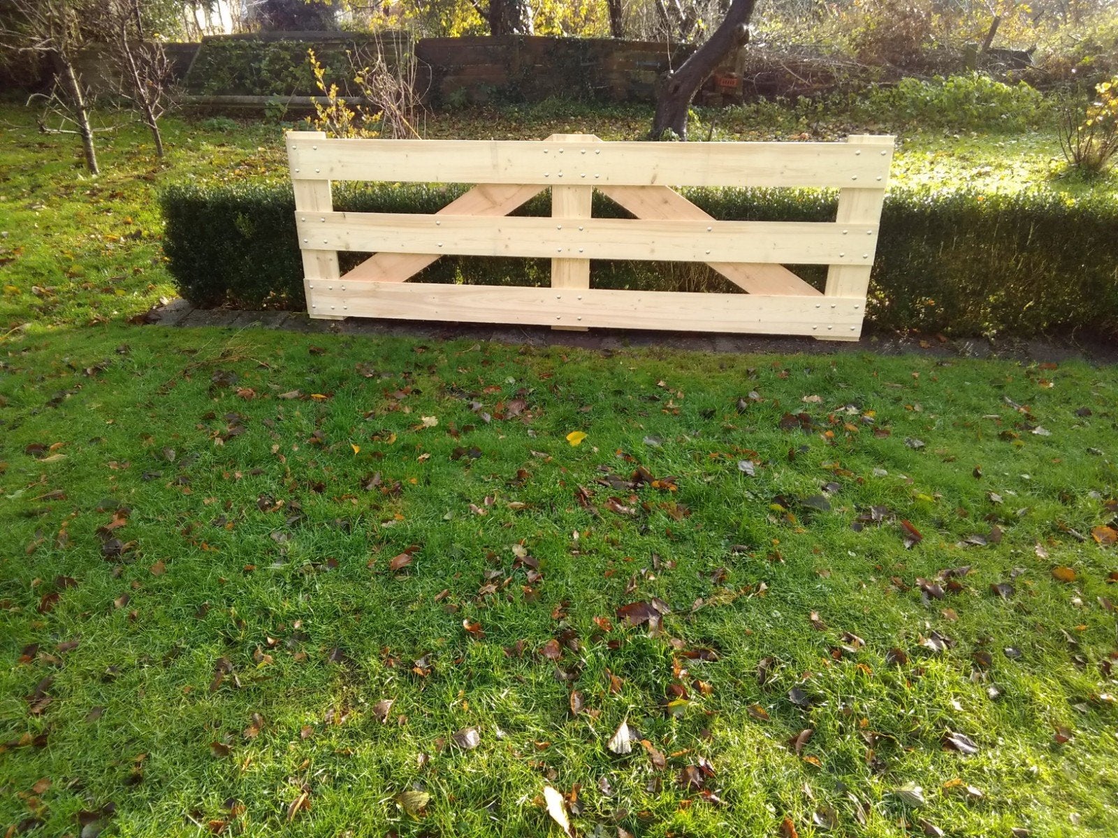 Nieuw Douglas landhek / poort / weidehek 3 meter breed., Tuin en Terras, Tuinhekken en Hekwerk, Nieuw, Tuinhek, Hout, Ophalen