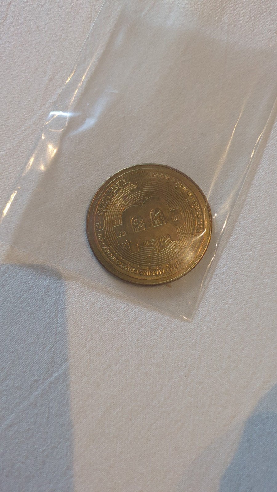 Gouden Bitcoin Fysieke Munt - Collector's Item, Ophalen of Verzenden, Losse munt, Goud