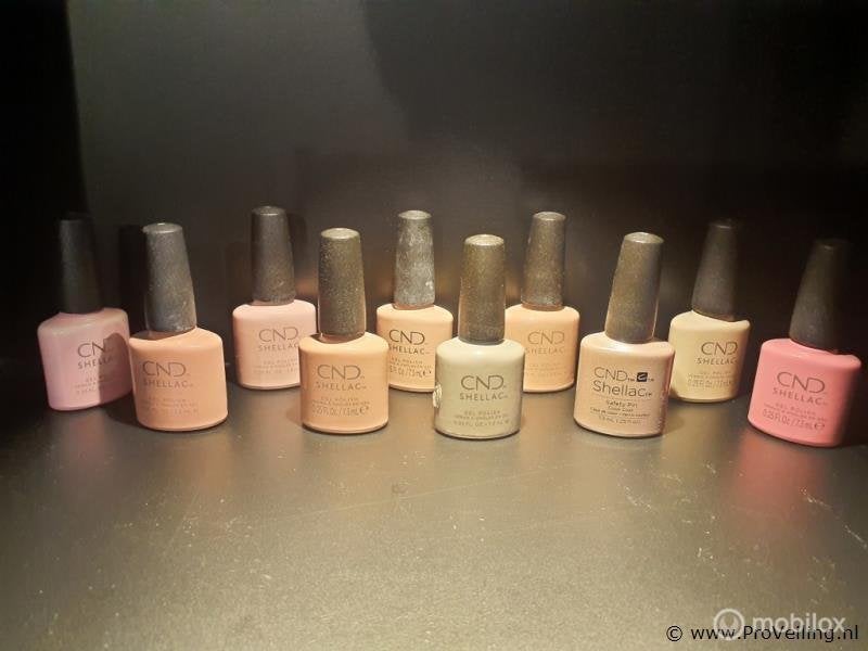 Online Veiling: CND SHELLAC gel nagellak - 10 flacons, Gebruikt