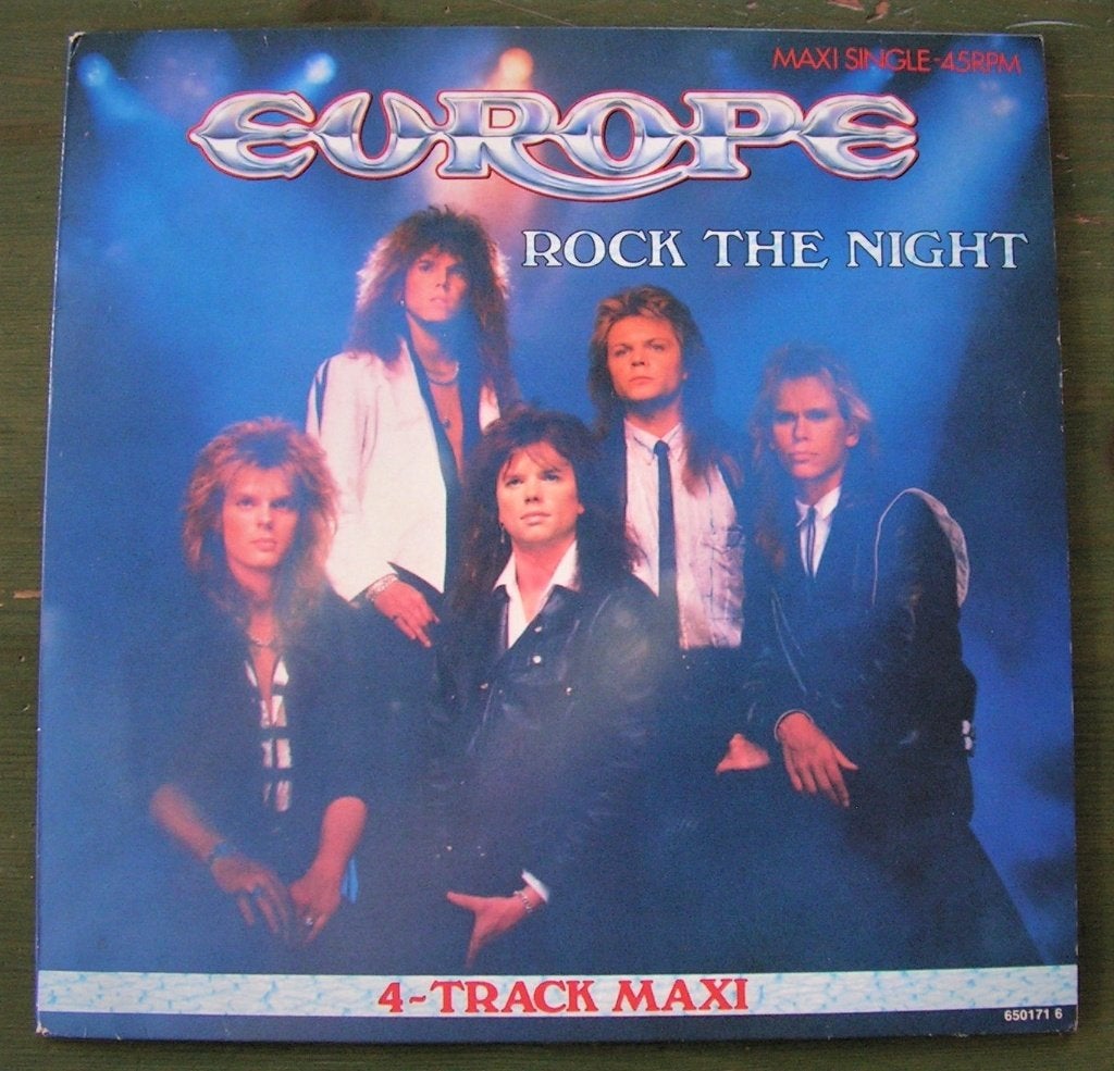4-Track Maxi Single Rock the Night van Europe, Gebruikt, Ophalen of Verzenden, 12 inch, Rock en Metal
