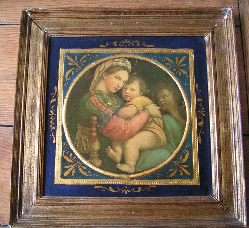 schilderij Madonna della Seggiola nr AA 751, Verzenden, Portret of Personen, Paneel