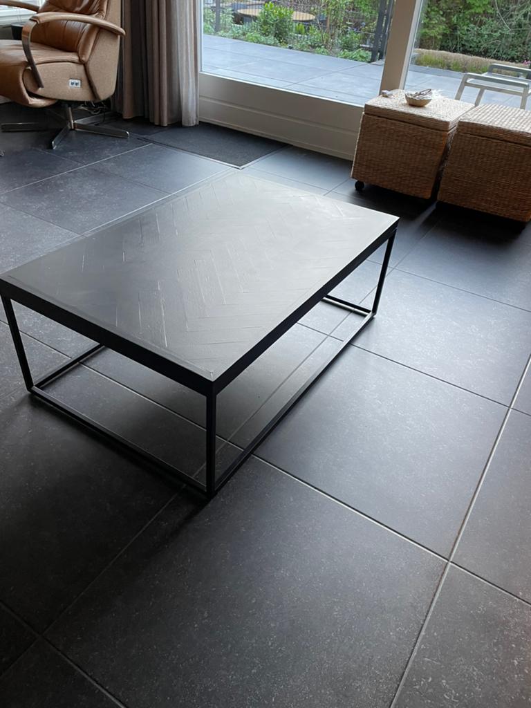 Zwarte salontafel, Ophalen, 100 tot 150 cm, 50 tot 100 cm, Zo goed als nieuw